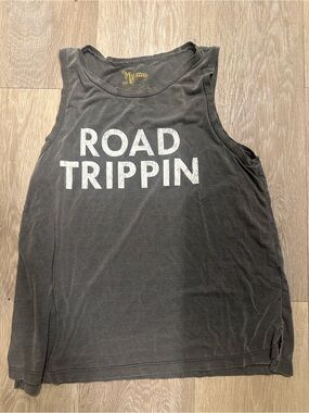 Show Me Your Mumu Vintage Black Road Trippin Muscle Tee Tank Top XS